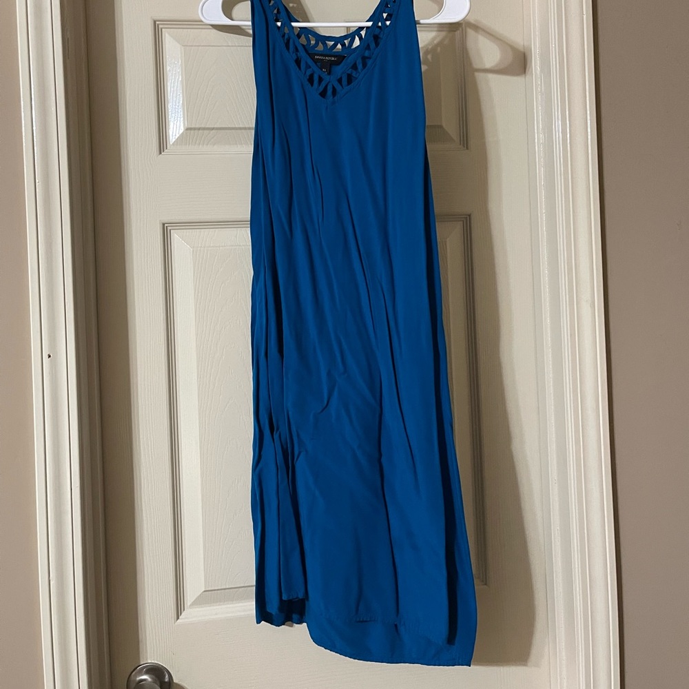 Blue sleeves dress from Banana Republic Factory store